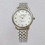 Coach Delancey Slim Silver Dial Silver Steel Strap Watch for Women - 14502781 Authentic Buy Shop Now