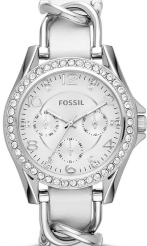 Fossil Riley White Dial White Leather Strap Watch for Women - ES3463 Authentic Buy Shop Now