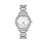 Michael Kors Sage Three-Hand White Dial Silver Steel Strap Watch for Women - MK4807 Authentic Buy Shop Now