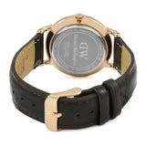 Daniel Wellington Dapper York White Dial Brown Leather Strap Watch For Women - DW00100093 Authentic Buy Shop Now