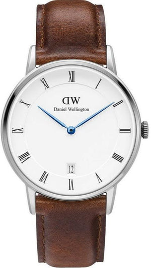 Daniel Wellington Dapper St Mawes White Dial Brown Leather Strap Watch For Women - DW00100095 Authentic Buy Shop Now