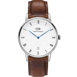 Daniel Wellington Dapper St Mawes White Dial Brown Leather Strap Watch For Women - DW00100095 Authentic Buy Shop Now