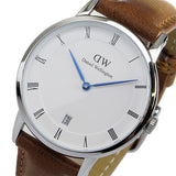 Daniel Wellington Dapper Durham Analog White Dial Brown Leather Strap Watch For Women - DW00100114 Authentic Buy Shop Now