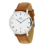 Daniel Wellington Dapper Durham White Dial Brown Leather Strap Watch For Men - DW00100116 Authentic Buy Shop Now