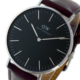 Daniel Wellington Classic Bristol Black Dial Brown Leather Strap Watch For Men - DW00100131 Authentic Buy Shop Now