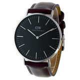 Daniel Wellington Classic Bristol Black Dial Brown Leather Strap Watch For Men - DW00100131 Authentic Buy Shop Now