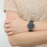 Daniel Wellington Classic Sheffield Black Dial Black Leather Strap Watch For Women - DW00100139 Authentic Buy Shop Now