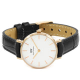 Daniel Wellington Classic Petite Reading White Dial Black Leather Strap Watch For Women - DW00100229 Authentic Buy Shop Now