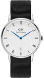 Daniel Wellington Dapper Cornwall White Dial Blue Nylon Strap Watch For Men - DW00100262 Authentic Buy Shop Now
