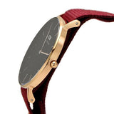 Daniel Wellington Classic Roselyn Black Dial Maroon Nylon Strap Watch For Women - DW00100273 Authentic Buy Shop Now