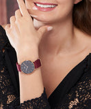 Daniel Wellington Classic Roselyn Black Dial Maroon Nylon Strap Watch For Women - DW00100273 Authentic Buy Shop Now