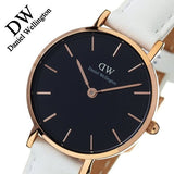 Daniel Wellington Classic Petite Bondi Black Dial White Leather Strap Watch For Women - DW00100285 Authentic Buy Shop Now