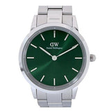 Daniel Wellington Iconic Link Emerald Green Dial Silver Steel Strap Watch For Men - DW00100427 Authentic Buy Shop Now