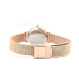 Daniel Wellington Petite Pressed Melrose Black Dial Rose Gold Mesh Strap Watch For Women - DW00100440 Authentic Buy Shop Now