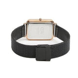 Daniel Wellington Quadro Pressed Ashfield Black Dial Black Mesh Strap Watch for Women - DW00100467 Authentic Buy Shop Now