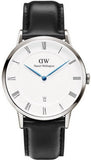 Daniel Wellington Dapper Sheffield White Dial Black Leather Strap Watch For Men - DW00100088 Authentic Buy Shop Now