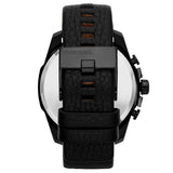 Diesel Mega Chief Chronograph Black Dial Black Leather Strap Watch For Men - DZ4291 Authentic Buy Shop Now