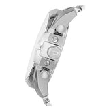 Diesel Mega Chief Chronograph White Dial Silver Steel Strap Watch For Men - DZ4477 Authentic Buy Shop Now