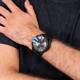 Diesel Mega Chief Chronograph Black Dial Black Nylon Strap Watch For Men - DZ4500 Authentic Buy Shop Now