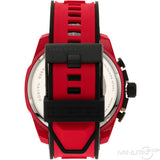 Diesel Mega Chief Chronograph Black Dial Red Rubber Strap Watch For Men - DZ4526 Authentic Buy Shop Now