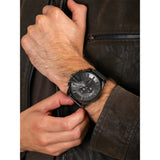 Diesel Mega Chief Chronograph Black Dial Black Mesh Strap Watch For Men - DZ4527 Authentic Buy Shop Now