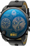 Diesel Big Daddy Blue Dial Black Leather Strap Watch For Men - DZ7127 Authentic Buy Shop Now