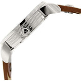 Diesel Mini Daddy Silver Dial Brown Leather Strap Watch For Men - DZ7309 Authentic Buy Shop Now