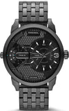 Diesel Mini Daddy Dual Time Black Dial Black Stainless Steel Strap Watch For Men - DZ7316 Authentic Buy Shop Now
