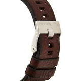 Diesel BAMF Chronograph Beige Dial Brown Leather Strap Watch For Men - DZ7343 Authentic Buy Shop Now