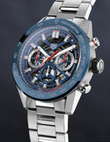 Tag Heuer Carrera Chronograph Blue Dial Silver Steel Strap Watch for Men - CBG2A11.BA0654 Authentic Buy Shop Now