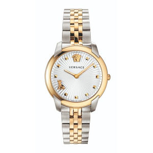 Versace Audrey Quartz White Dial Two Tone Steel Strap Watch for Women - VELR00519 Authentic Buy Shop Now