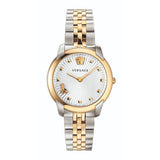 Versace Audrey Quartz White Dial Two Tone Steel Strap Watch for Women - VELR00519 Authentic Buy Shop Now