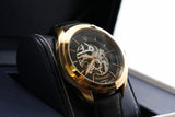 Maserati Traguardo Automatic Black Skeleton Dial Black Leather Strap Watch For Men - R8821112001 Authentic Buy Shop Now