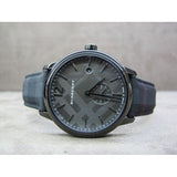 Burberry The Classic Round Horseferry Black Dial Black Leather Strap Watch for Men - BU10010 Authentic Buy Shop Now