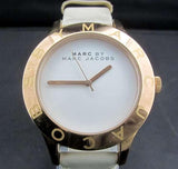Marc Jacobs Blade White Dial White Leather Strap Watch for Women - MBM1201 Authentic Buy Shop Now