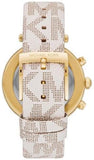 Michael Kors Parker Chronograph White Dial White Leather Strap Watch For Women - MK6916 Authentic Buy Shop Now