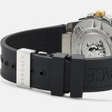 Versace Chain Reaction Quartz White Dial Black Rubber Strap Watch for Men - VEDY00219 Authentic Buy Shop Now