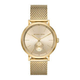 Michael Kors Irving Quartz Gold Dial Gold Mesh Strap Watch For Men - MK8741 Authentic Buy Shop Now