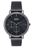 Hugo Boss Infinity Black Dial Black Mesh Bracelet Watch for Women -1502521 Authentic Buy Shop Now