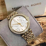 Michael Kors Darci White Dial Gold Steel Strap Watch for Women - MK3727 Authentic Buy Shop Now