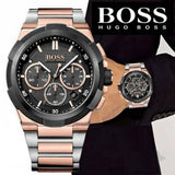 Hugo Boss Supernova Black Dial Two Tone Steel Strap Watch for Men - 1513358 Authentic Buy Shop Now