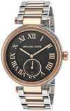 Michael Kors Skylar Black Dial Two Tone Steel Strap Watch for Women - MK5957 Authentic Buy Shop Now