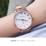 Marc Jacobs Baker White Dial Rose Gold Steel Strap Watch for Women - MBM3244 Authentic Buy Shop Now
