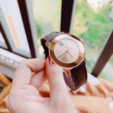 Movado Bold Rose Gold Dial Brown Leather Strap Watch for Men - 3600395 Authentic Buy Shop Now