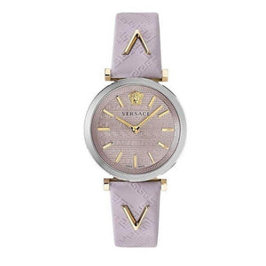 Versace V-Twist Quartz Purple Dial Purple Leather Strap Watch for Women - VELS00219 Authentic Buy Shop Now
