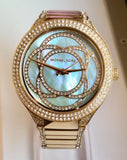Michael Kors Kerry Mother of Pearl Dial Gold Steel Strap Watch for Women - MK3481 Authentic Buy Shop Now