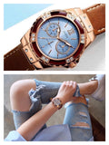 Guess Limelight Quartz White Dial Brown Leather Strap Watch For Women - W0775L7 Authentic Buy Shop Now