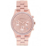 Marc Jacobs Henry Chronograph Rose Gold Dial Rose Gold Steel Strap Watch for Women - MBM3118 Authentic Buy Shop Now