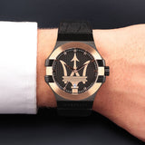 Maserati Potenza Quartz Black Dial Black Leather Strap Watch For Men - R8851108032 Authentic Buy Shop Now