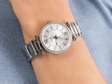 Fossil Carlie Silver Dial Silver Steel Strap Watch for Women - ES4341 Authentic Buy Shop Now